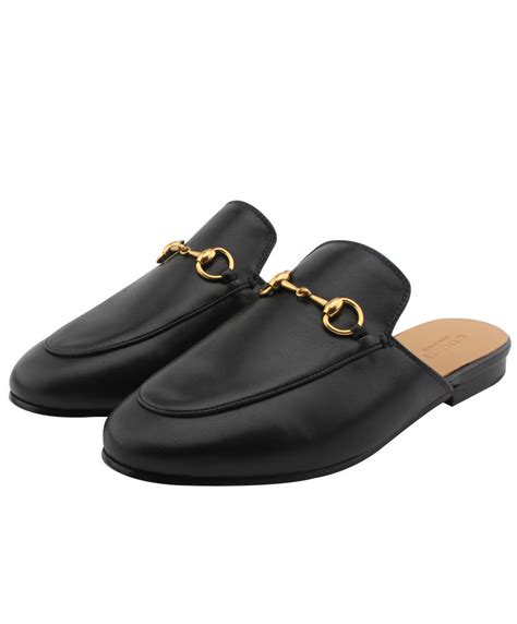 fake gucci princetown|gucci princetown leather slipper women.